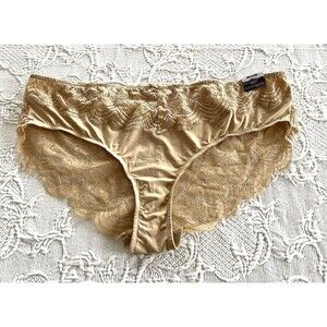 Cacique Cheeky Panty Strappy Back Beige Lace Size 22/24 NWT
